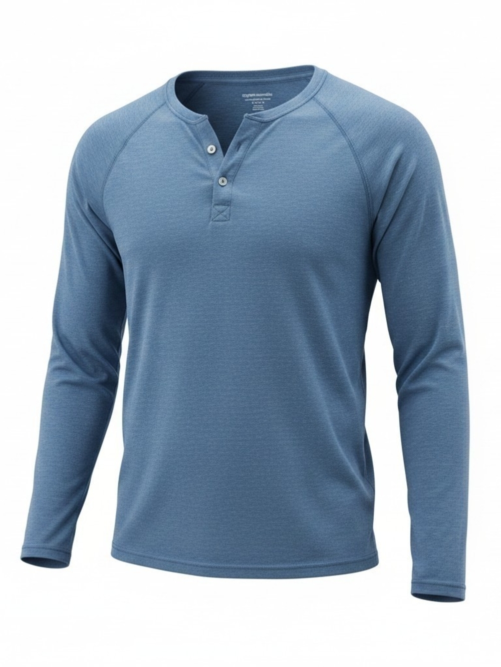 Amazon Essentials Men's Long-Sleeve Henley in Slate Blue